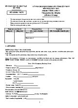 Đề thi chọn học sinh giỏi cấp tỉnh môn Tiếng Anh Lớp 11 - Năm học 2012-2013 - Sở giáo dục và đào tạo Hà Tĩnh (Có đáp án)